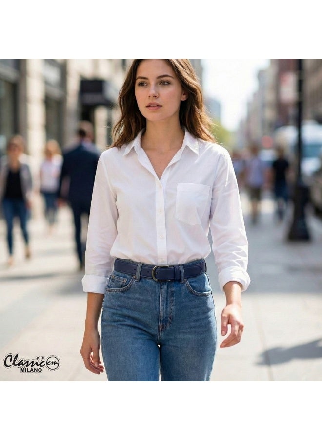 Classic Milano Women's Belt with Gift Box | Faux Leather Ladies Belt for Dresses, Jeans & Gowns | Stylish Womens Belt | Adjustable Girls Belt | Belt for Women with Elegant Buckle - Image 3